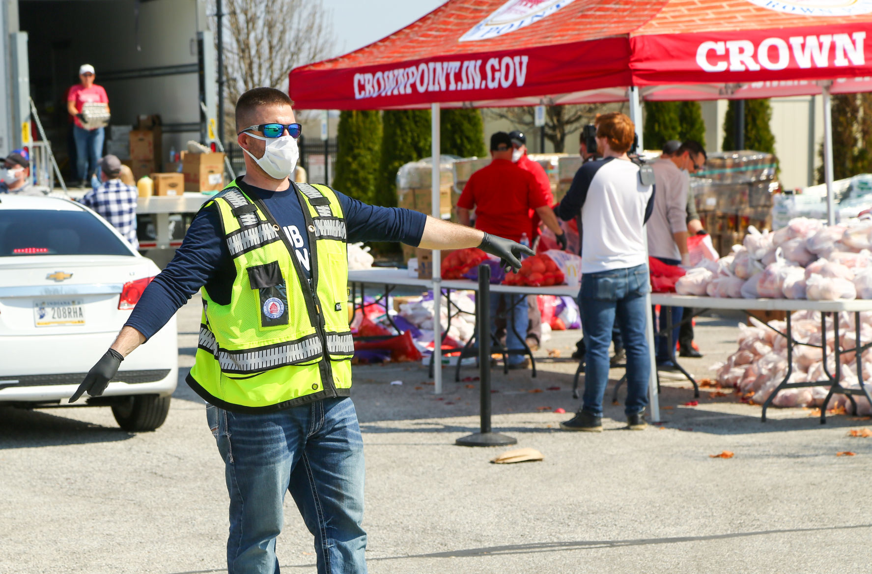 The City of Crown Point is partners with Sysco Chicago to offer a free drive-thru pantry
